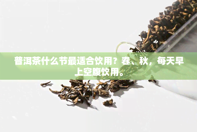 普洱茶什么节最适合饮用？春、秋，每天早上空腹饮用。