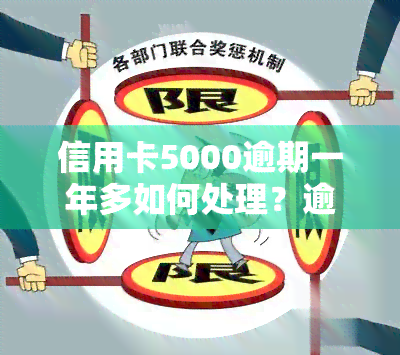 信用卡5000逾期一年多如何处理？逾期一年会产生什么后果？是否会被起诉？现在应还款多少？