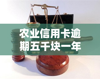 农业信用卡逾期五千块一年会被起诉吗，逾期五千块一年，农业信用卡是否会被起诉？