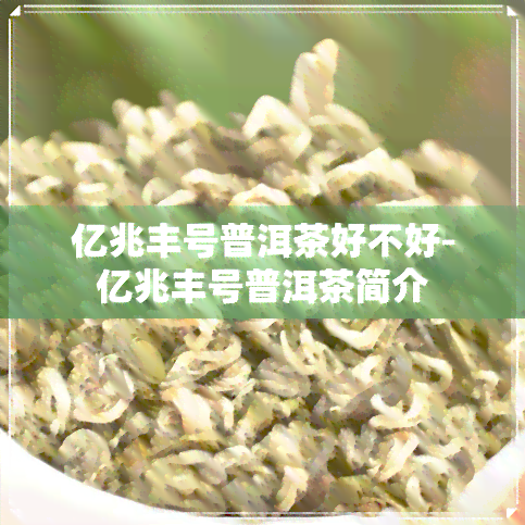 亿兆丰号普洱茶好不好-亿兆丰号普洱茶简介