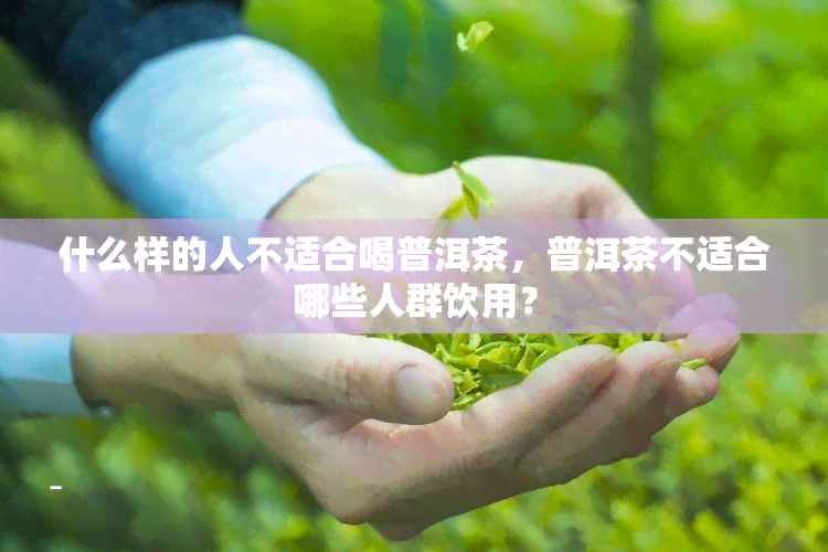 什么样的人不适合喝普洱茶，普洱茶不适合哪些人群饮用？