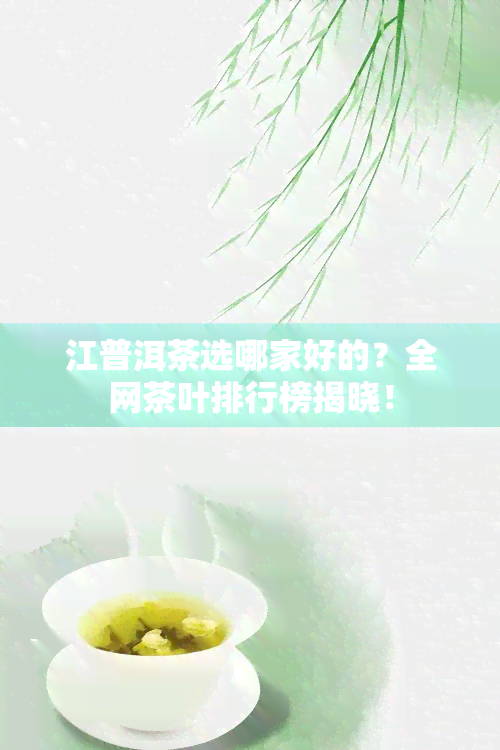 江普洱茶选哪家好的？全网茶叶排行榜揭晓！