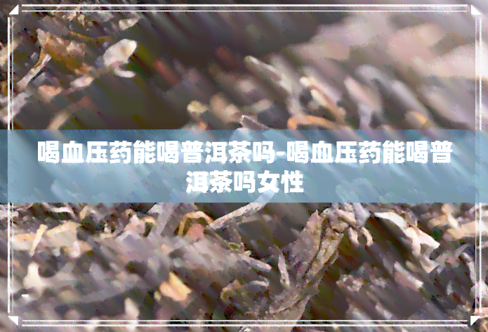 喝血压能喝普洱茶吗-喝血压能喝普洱茶吗女性