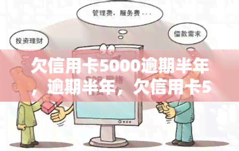 欠信用卡5000逾期半年，逾期半年，欠信用卡5000元，该如何处理？