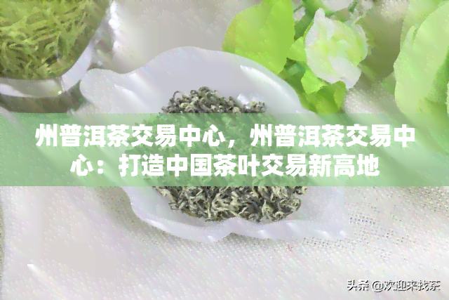 州普洱茶交易中心，州普洱茶交易中心：打造中国茶叶交易新高地