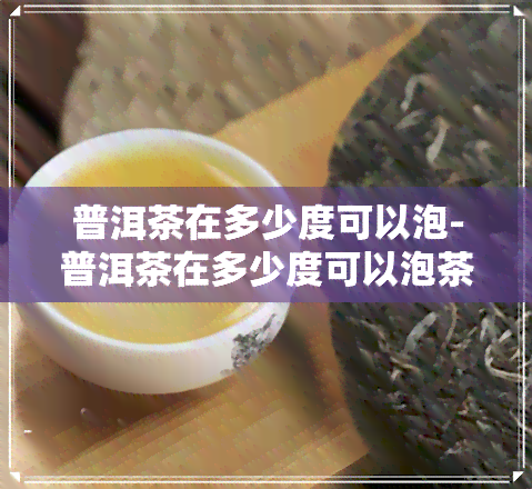 普洱茶在多少度可以泡-普洱茶在多少度可以泡茶