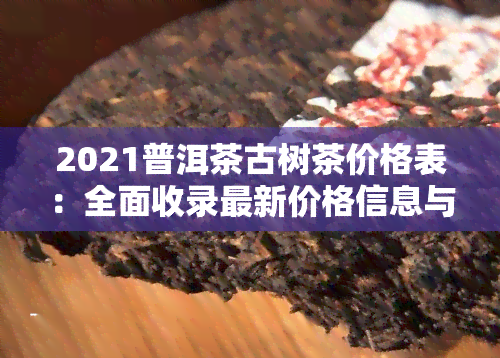 2021普洱茶古树茶价格表：全面收录最新价格信息与高清图片