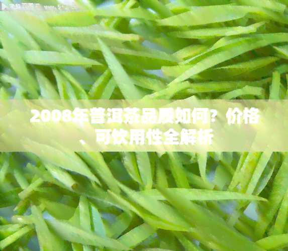 2008年普洱茶品质如何？价格、可饮用性全解析