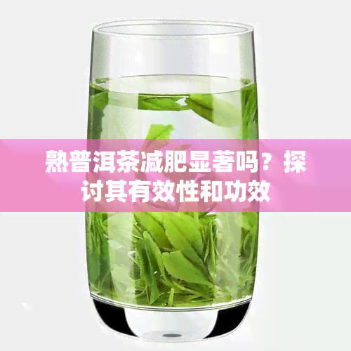 熟普洱茶减肥显著吗？探讨其有效性和功效