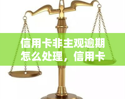 信用卡非主观逾期怎么处理，信用卡非主观逾期处理方法解析