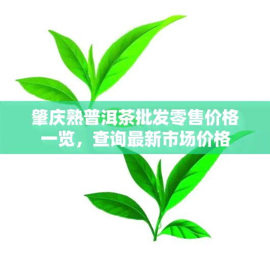 肇庆熟普洱茶批发零售价格一览，查询最新市场价格