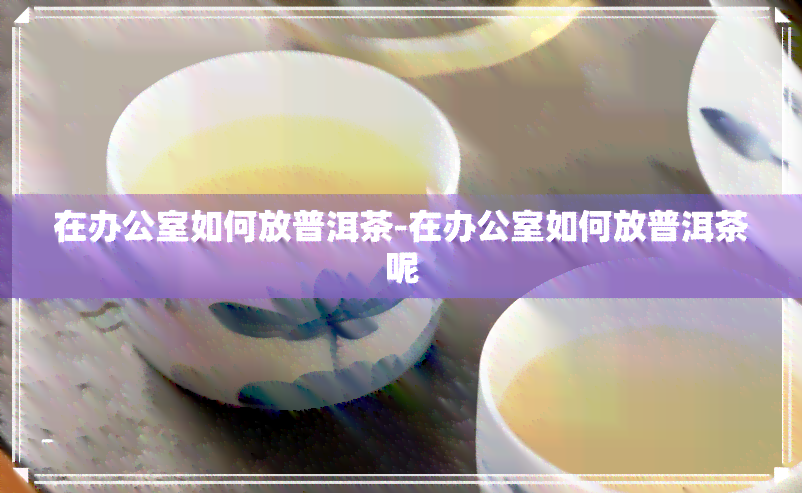 在如何放普洱茶-在如何放普洱茶呢