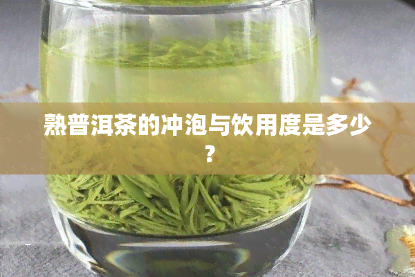 熟普洱茶的冲泡与饮用度是多少？