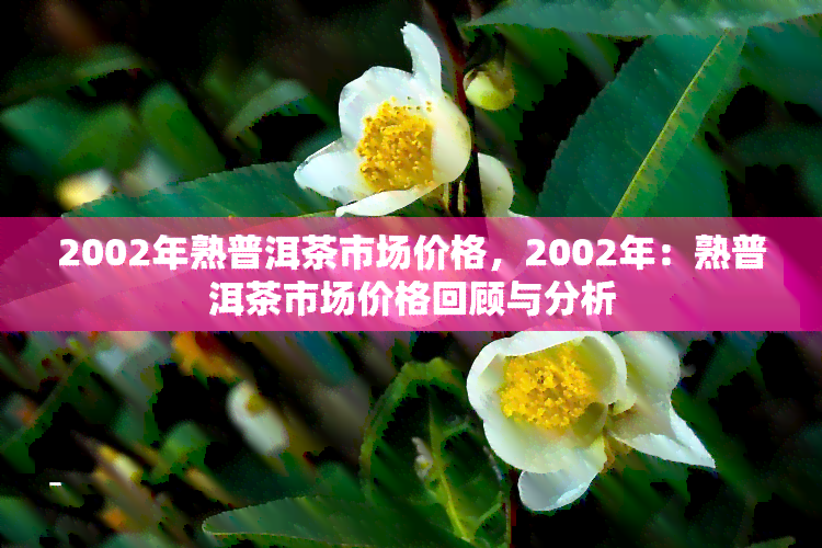 2002年熟普洱茶市场价格，2002年：熟普洱茶市场价格回顾与分析