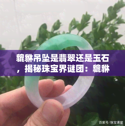 貔貅吊坠是翡翠还是玉石，揭秘珠宝界谜团：貔貅吊坠究竟是翡翠还是玉石？