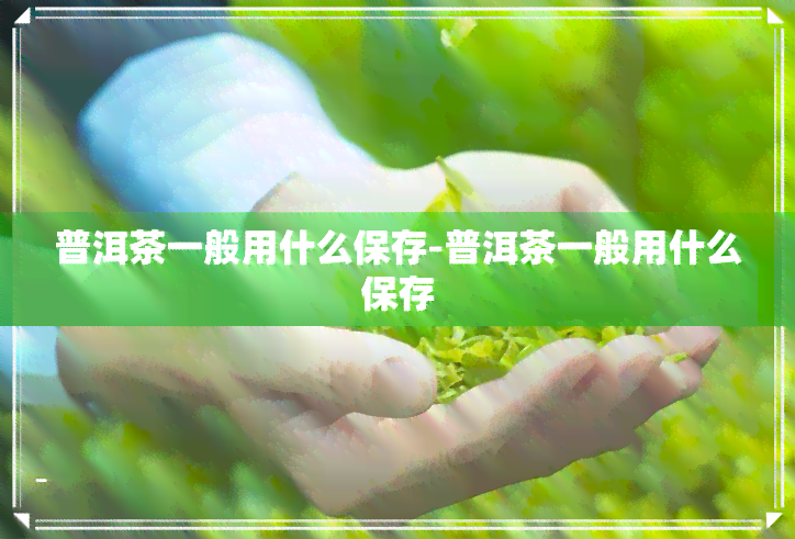 普洱茶一般用什么保存-普洱茶一般用什么保存