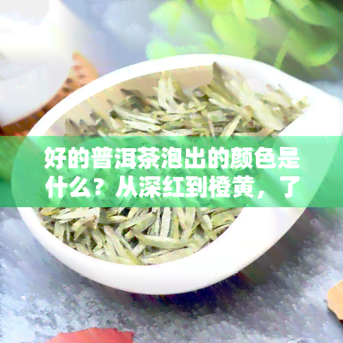 好的普洱茶泡出的颜色是什么？从深红到橙黄，了解普洱茶的多种茶水颜色