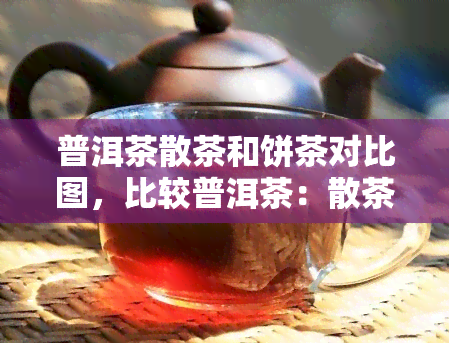 普洱茶散茶和饼茶对比图，比较普洱茶：散茶与饼茶的差异与特点