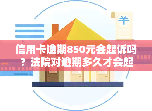 信用卡逾期850元会起诉吗？法院对逾期多久才会起诉有规定吗？信用卡逾期8000会被立案吗？