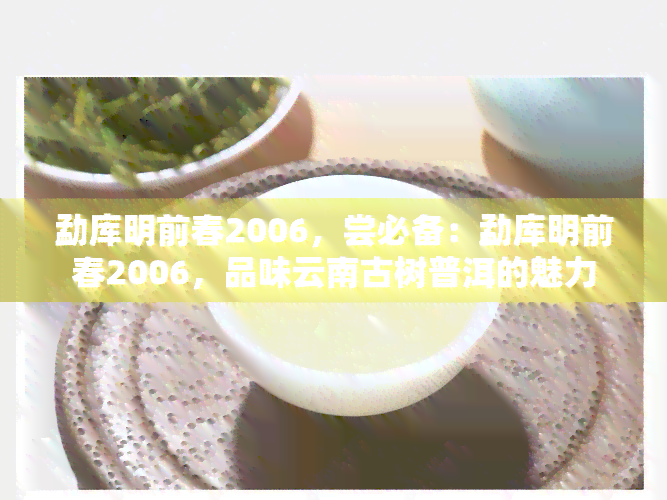 勐库明前春2006，尝必备：勐库明前春2006，品味云南古树普洱的魅力