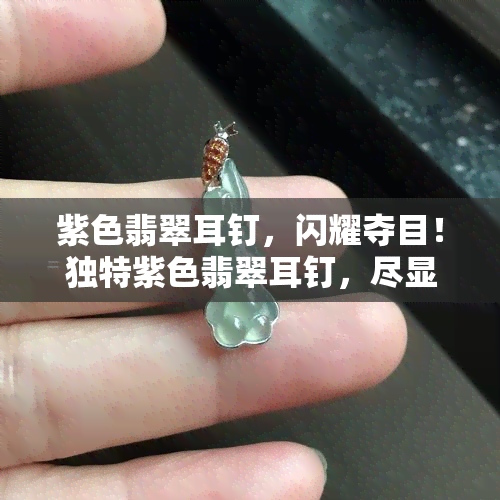 紫色翡翠耳钉，闪耀夺目！独特紫色翡翠耳钉，尽显女性魅力