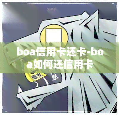 boa信用卡还卡-boa如何还信用卡