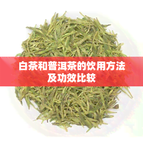 白茶和普洱茶的饮用方法及功效比较