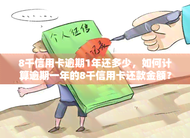 8千信用卡逾期1年还多少，如何计算逾期一年的8千信用卡还款金额？