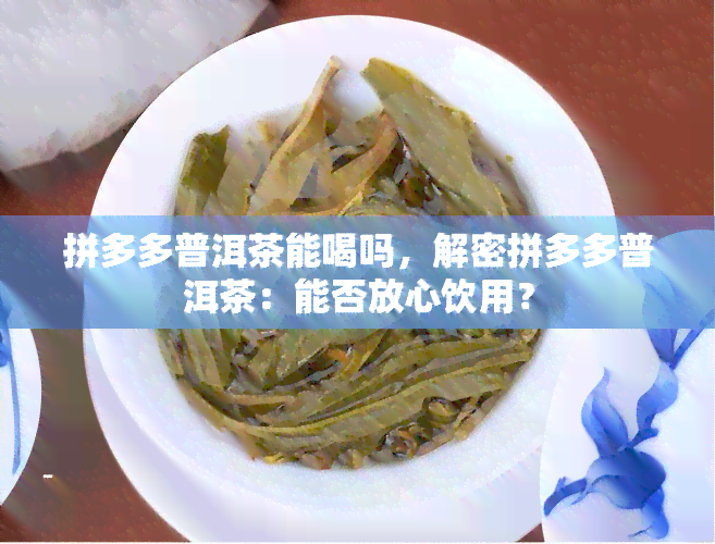 拼多多普洱茶能喝吗，解密拼多多普洱茶：能否放心饮用？