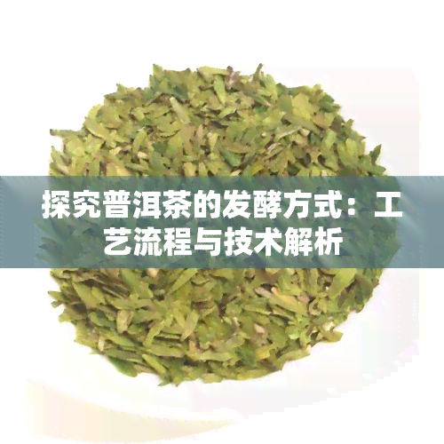 探究普洱茶的发酵方式：工艺流程与技术解析