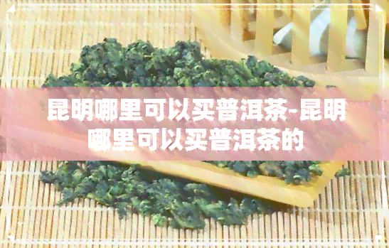 昆明哪里可以买普洱茶-昆明哪里可以买普洱茶的