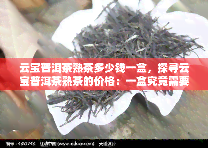 云宝普洱茶熟茶多少钱一盒，探寻云宝普洱茶熟茶的价格：一盒究竟需要多少银两？