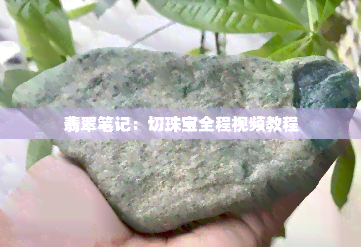 翡翠笔记：切珠宝全程视频教程