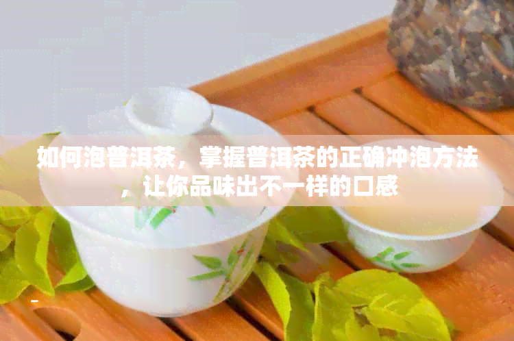 如何泡普洱茶，掌握普洱茶的正确冲泡方法，让你品味出不一样的口感