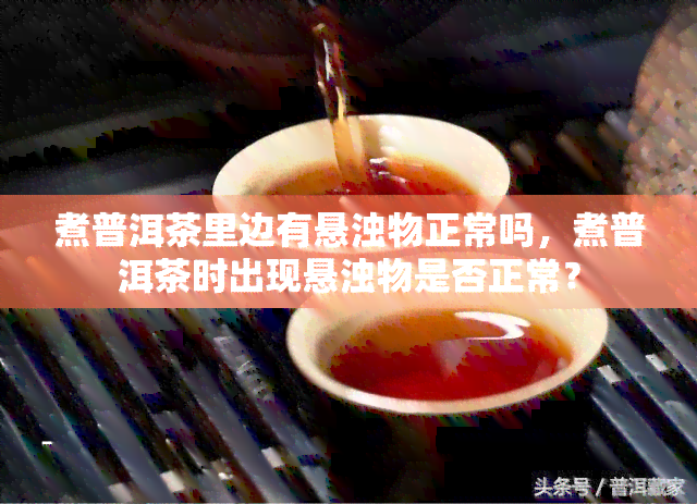 煮普洱茶里边有悬浊物正常吗，煮普洱茶时出现悬浊物是否正常？