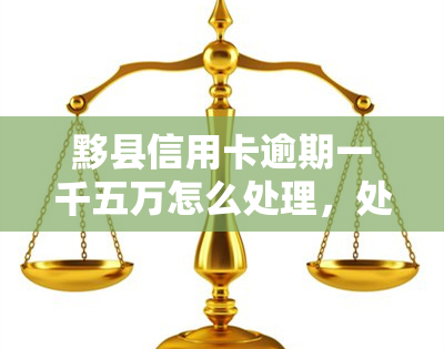 黟县信用卡逾期一千五万怎么处理，处理信用卡逾期：如何解决黟县150万元欠款问题？