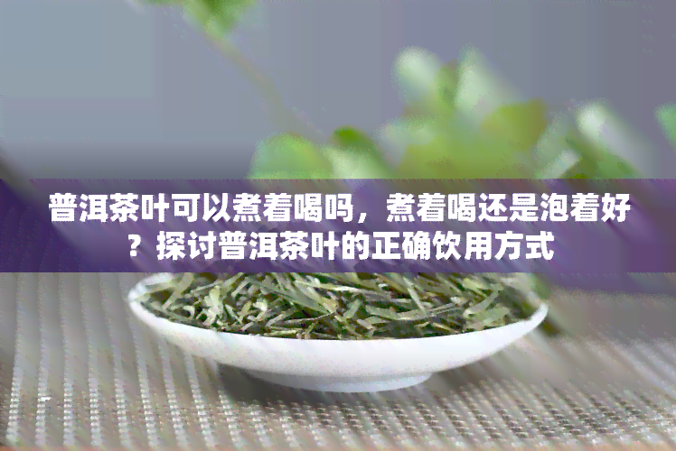 普洱茶叶可以煮着喝吗，煮着喝还是泡着好？探讨普洱茶叶的正确饮用方式