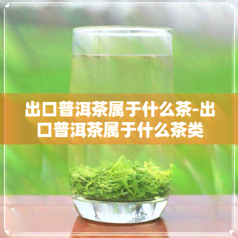 出口普洱茶属于什么茶-出口普洱茶属于什么茶类