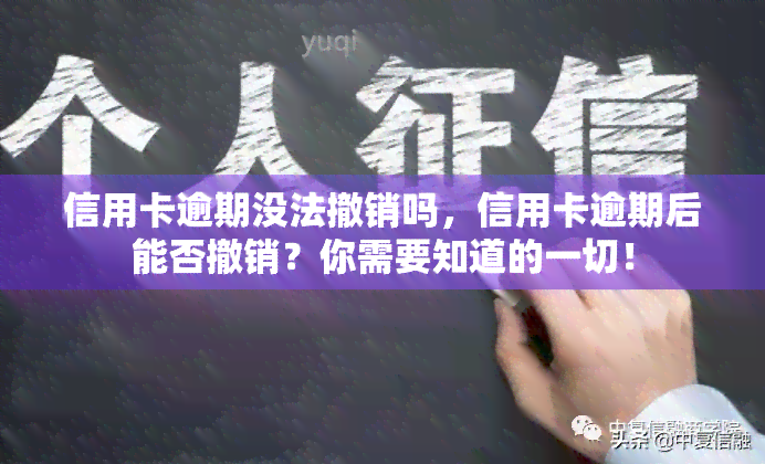 信用卡逾期没法撤销吗，信用卡逾期后能否撤销？你需要知道的一切！