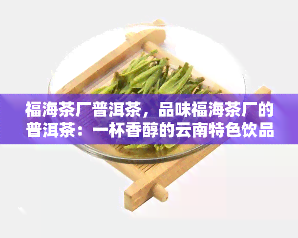 福海茶厂普洱茶，品味福海茶厂的普洱茶：一杯香醇的云南特色饮品