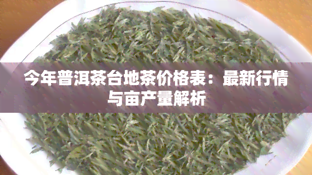 今年普洱茶台地茶价格表：最新行情与亩产量解析