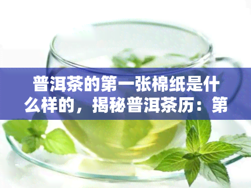 普洱茶的之一张棉纸是什么样的，揭秘普洱茶历：之一张棉纸的模样是什么？