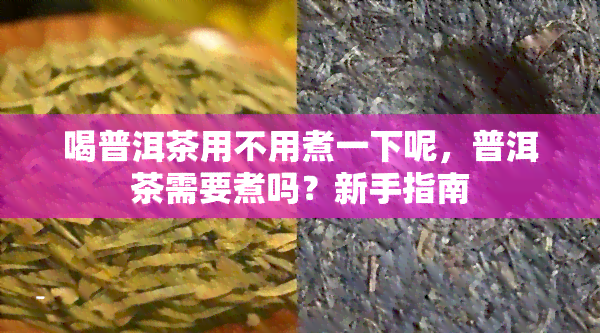 喝普洱茶用不用煮一下呢，普洱茶需要煮吗？新手指南