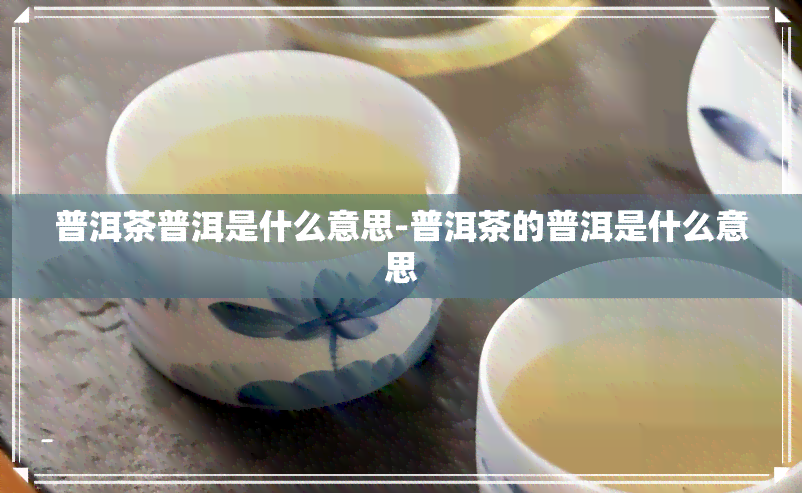 普洱茶普洱是什么意思-普洱茶的普洱是什么意思