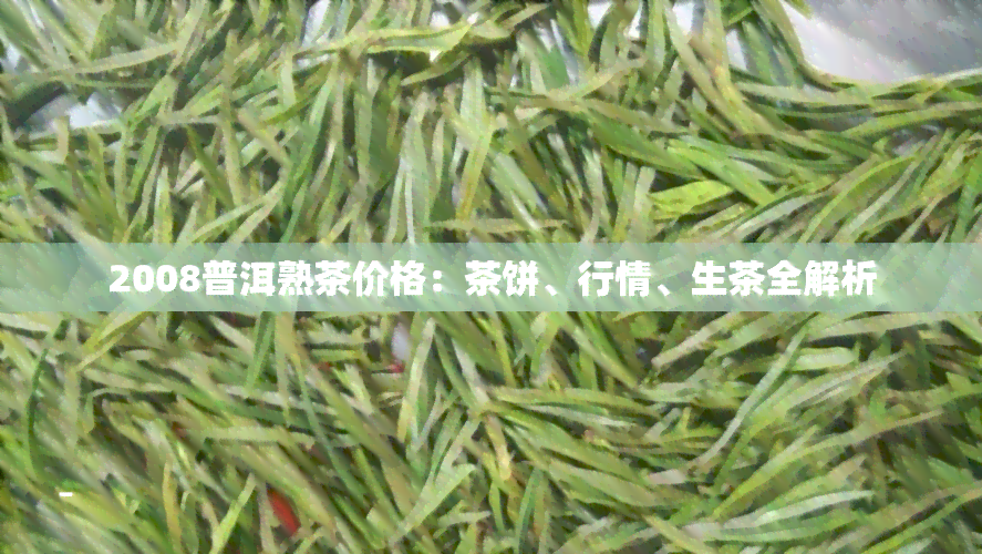 2008普洱熟茶价格：茶饼、行情、生茶全解析