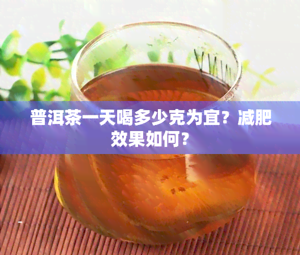 普洱茶一天喝多少克为宜？减肥效果如何？