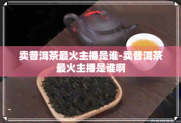 卖普洱茶最火主播是谁-卖普洱茶最火主播是谁啊