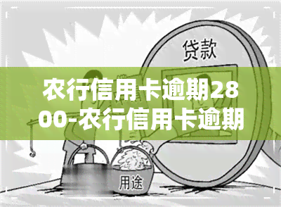 农行信用卡逾期2800-农行信用卡逾期2800怎么办