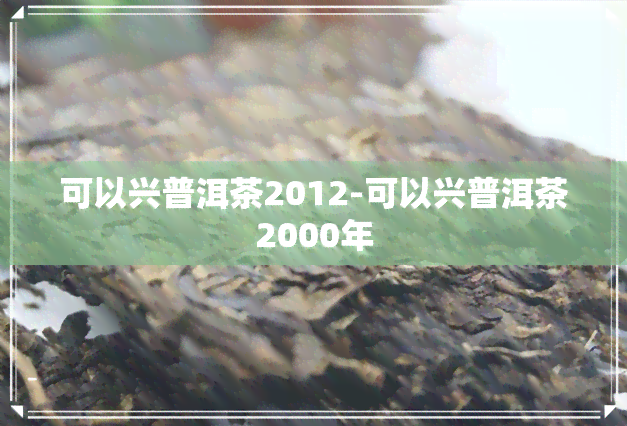 可以兴普洱茶2012-可以兴普洱茶2000年