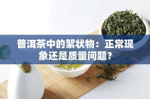 普洱茶中的絮状物：正常现象还是质量问题？